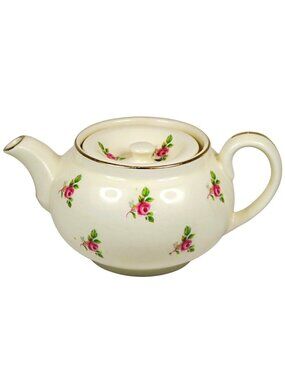 Sampson Bridgwood 14oz Floral Teapot c1950s Roses #42 Mold Made in England